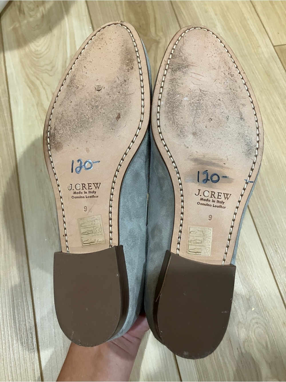 J. Crew | Grey Suede Bow Driving Loafer - Picture 7 of 8
